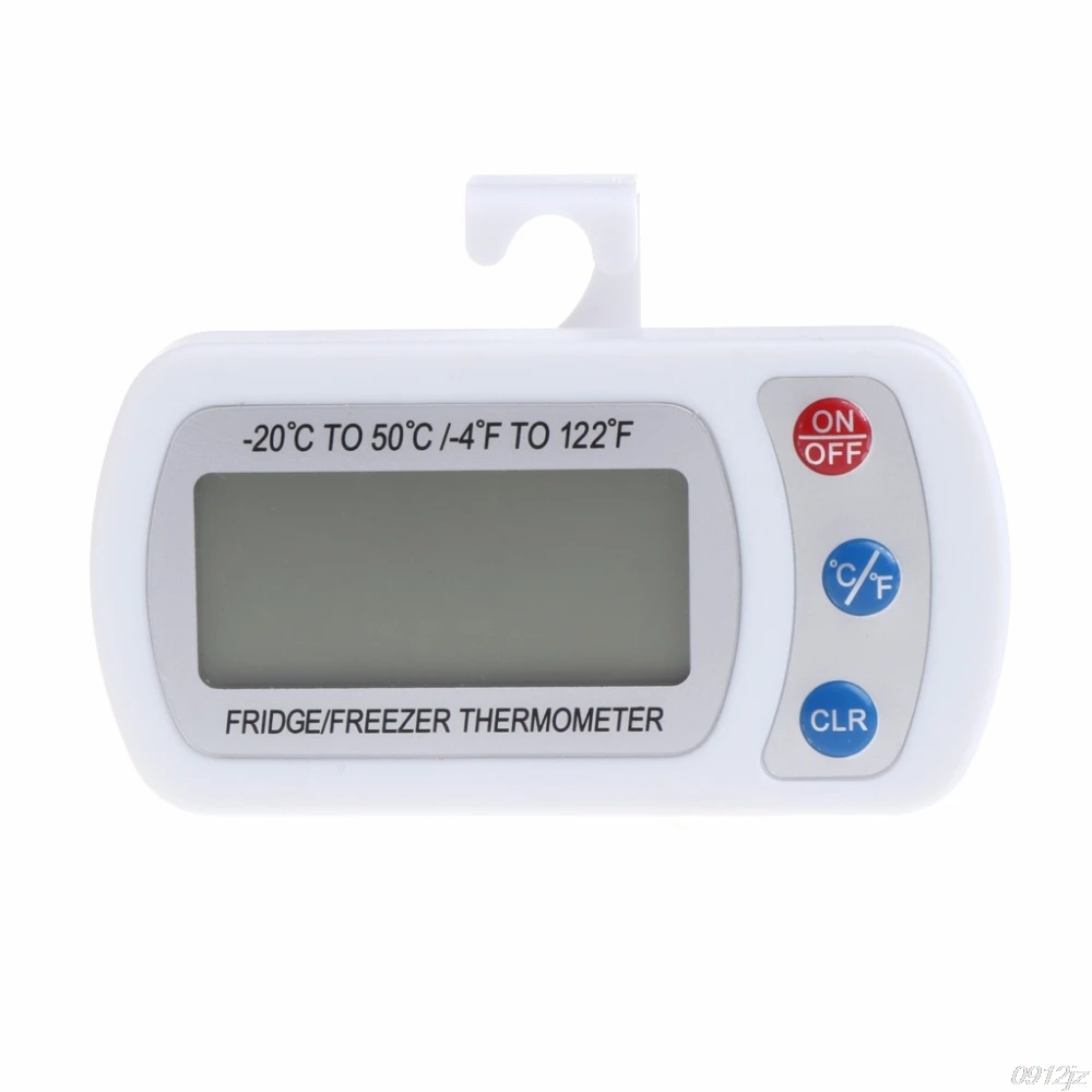 

Waterproof Fridge Refrigerator LCD Thermometer with Hanging Hook Stand Temperature Tester