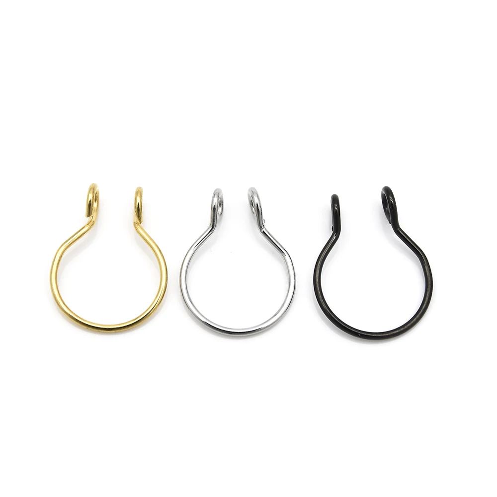 

Punk Style U Shaped Fake Nose Ring Hoop Stainless Steel Piercing Nose Lip Jewelry Body Jewelry Gift Rings For Man Women