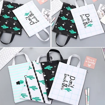 

Creative Simple Cactus Mesh Bag File Envelope A4 Large Capacity Storage Box Pen Pocket Students Bags Cosmetic Bags