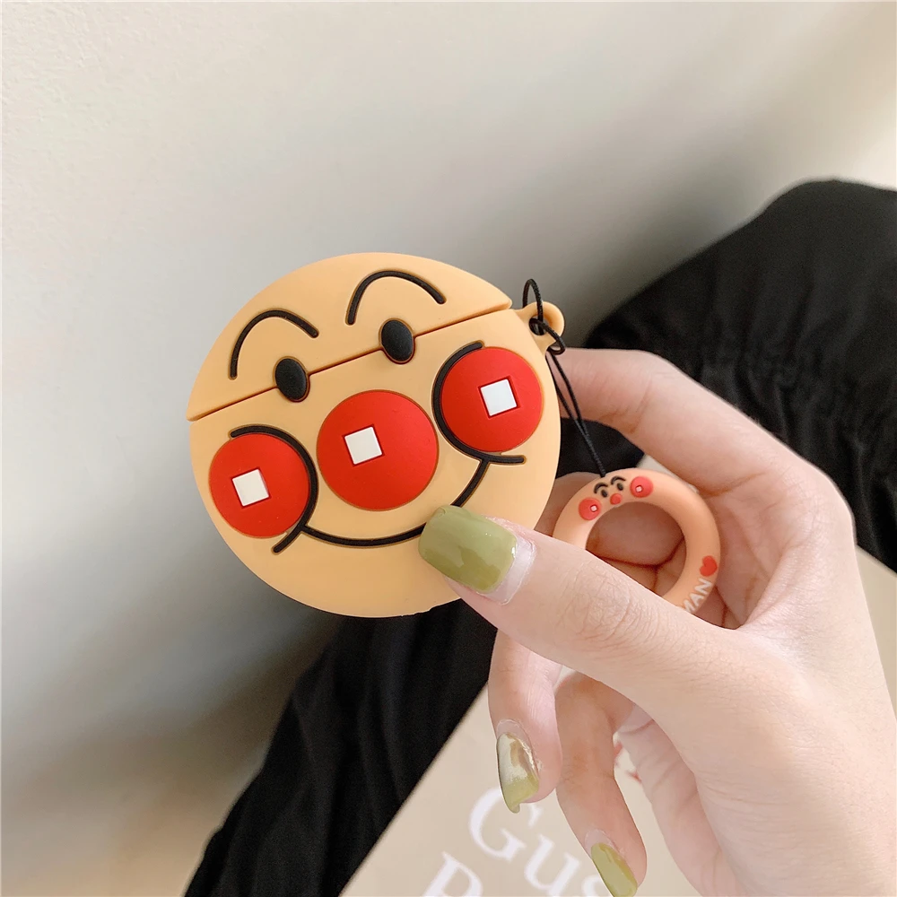Японский мультфильм Anpanman силиконовый чехол для Apple Airpods 1 2 INS милый аниме кольцо
