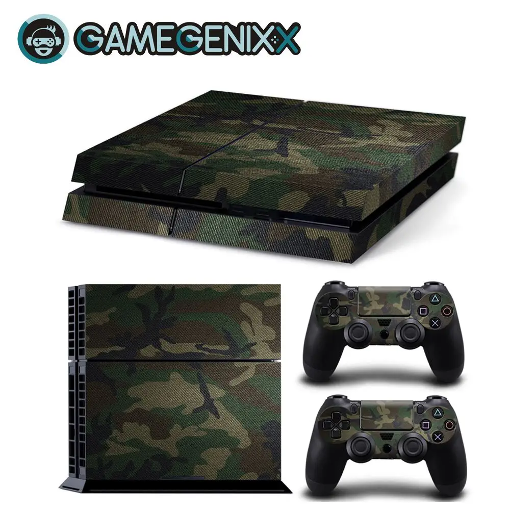 

GAMEGENIXX Skin Sticker Vinyl Decal for PS4 Console and 2 Controllers - Green Camo
