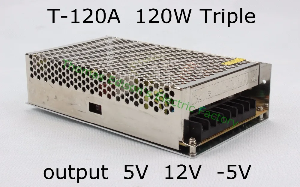 

Triple output power supply 120w 5V 11A, 12V 5A, -5V 1A power suply T-120A ac dc converter good quality