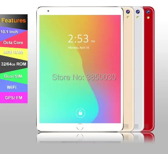 

Original 10.1' 32GB/64GB Nice Tablets Android Octa Core Dual Camera Dual SIM Tablet PC WIFI OTG GPS Free Gift