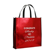 500 шт/партия 35Hx40x10cm красная лазерная Нетканая хозяйственная сумка/заказной печатный логотип tote Многоразовые сумки для покупок