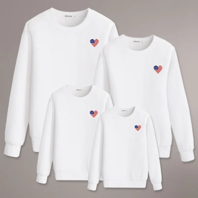 

america heart dress dad clothing hoody for family matching outfits clothes mother daughter father son look mom mommy and me baby