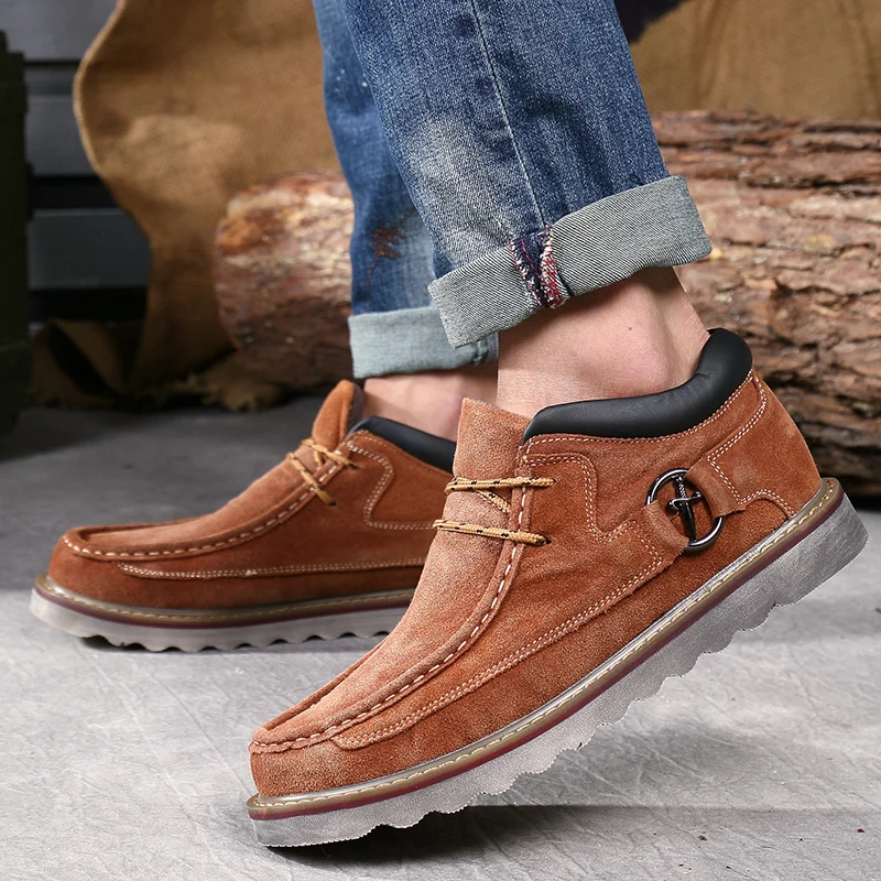 

CIMIM Brand Winter Boots Men Cow Suede Winter Autumn Mens Snow Boots Genuine Leather Luxury Warm Mens Shoes Bota Masculina Bot