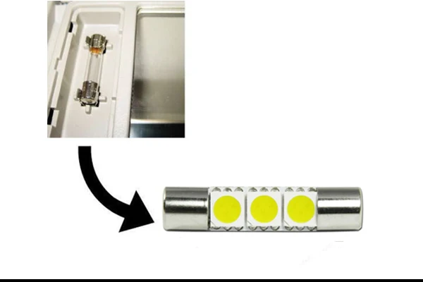IJDM 4 шт. Ксеноновые белые 29 мм 3-SMD 6641 гирлянда светодиодный лампы для замены автомобиля косметическое зеркало огни Солнечная лампочка на козырьке красный, желтый, синий