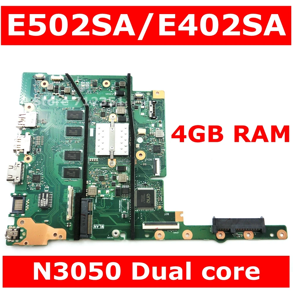 E502SA 15,6 ”материнская плата N3050 процессор 4 Гб ОЗУ для ASUS E402 E502 E502SA E402SA E402S E502S тест материнской платы ноутбука ОК