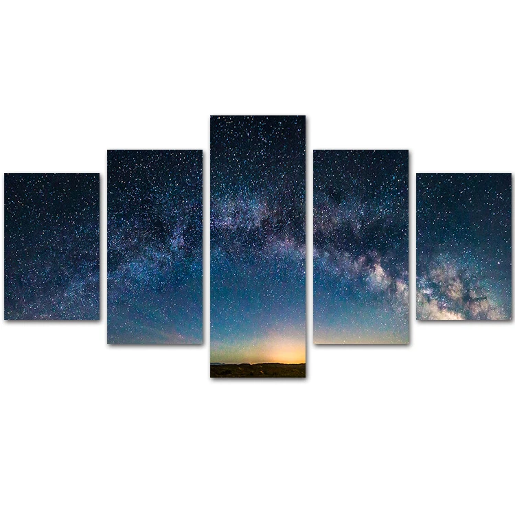 Mingting-5 Панель холст стены Книги по искусству Galaxy кольцо и восход пейзажной
