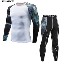 Новые зимние комплекты термобелья мужские быстросохнущие антимикробные стрейч мужское термобелье мужские кальсоны для фитнеса