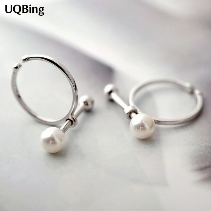 

2016 Free Shipping Silver Pearl Ring Sterling 925 Silver Ring For Women Jewelry Wholesale Finger Ring For Party Birthday Gift