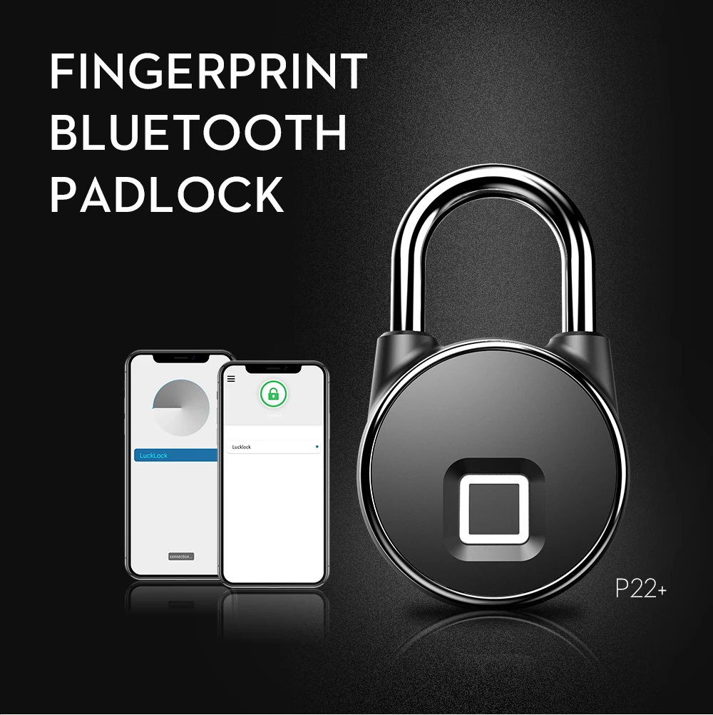  Portable bluetooth Lock Smart Padlock Keyless Fingerprint Lock Anti-Theft Security Door Padlocks fo