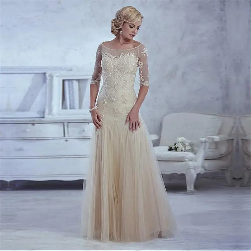 Champagne Mother Of The Groom Dress 5