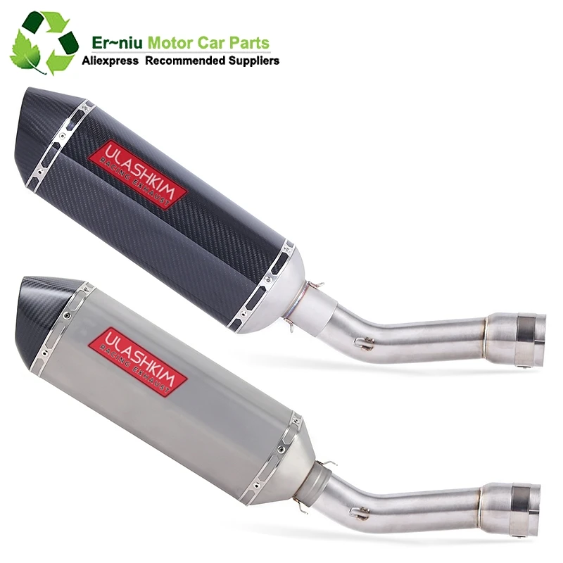 

Motorcycle Muffler Exhaust Full System Connect Link Pipe Middle Pipe Slip On For YAMAHA FZ1 FZ1N FZ1000 2005-2016