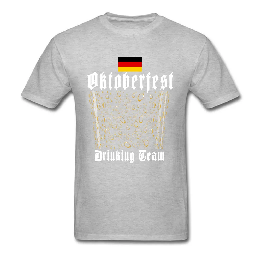 Normal Beer Oktoberfest Design T-Shirt Graphic Father Day Short Sleeve O Neck Tops T Shirt Pure Cotton Man Casual T Shirts Beer Oktoberfest Design grey