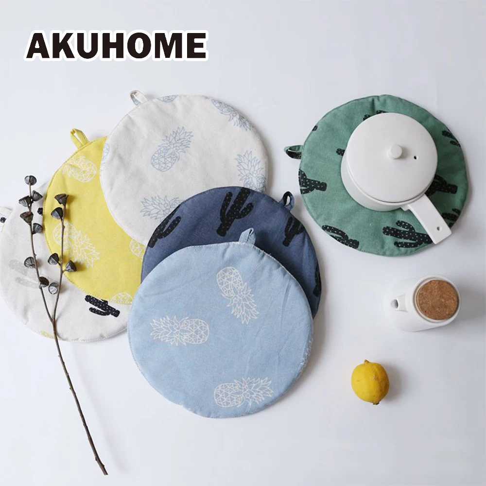 Cotton Pot Mat Pad Heat-resisting Heatproof Table Cloth Pad Slip-resistant Kitchen Cooking Akuhome
