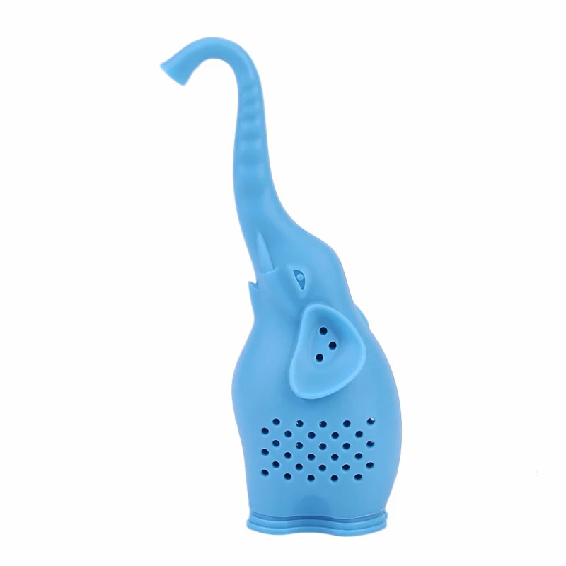 Silicone Tea Infusers Tools Cute Elephant Cartoon Shape Infusor Tea Strainer Food Grade Silicone Make Tea Bag Filter 4 Colors  (7)