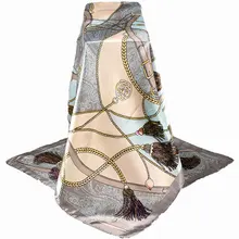 Роскошный цветочный узор женские шарфы шелковый шарф Ретро Цветочный платок шарф для дам мягкий высококачественный атласный шейный платок