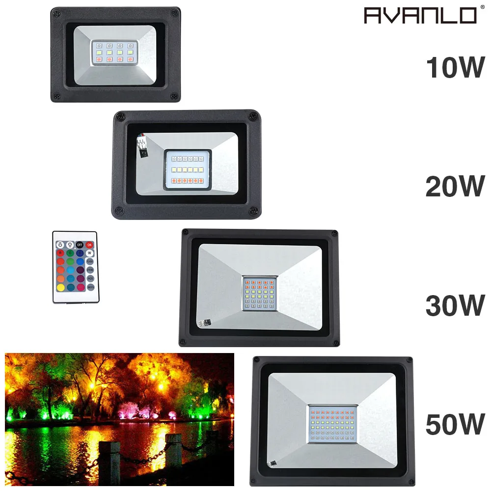 Лидер продаж RGB IP65 10 Вт 20 30 50 Светодиодный прожектор SMD 5730 светодиодный отражатель