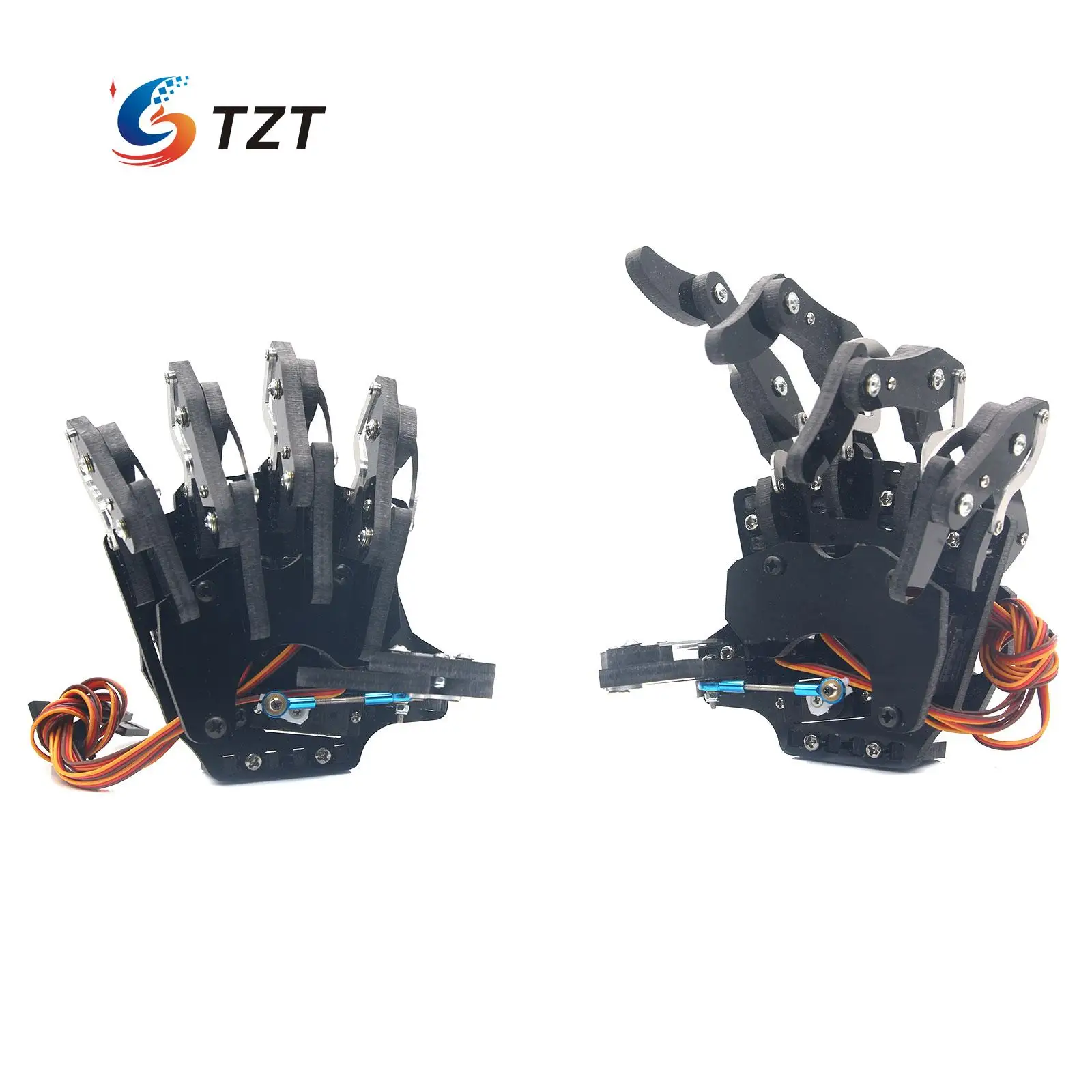 Mechanical Claw Clamper Gripper Arm Five Fingers Right Hand & Left Hand with Servos for Robot