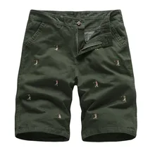 Мужские летние уличные Брендовые повседневные свободные хлопковые комбинезоны с вышивкой пляжные шорты размера плюс Mar13