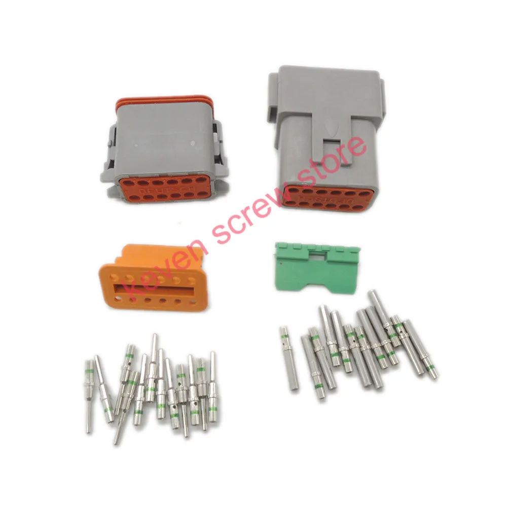 10 Sets Kit Deutsch Dt 12 Pin Waterproof Electrical Wire