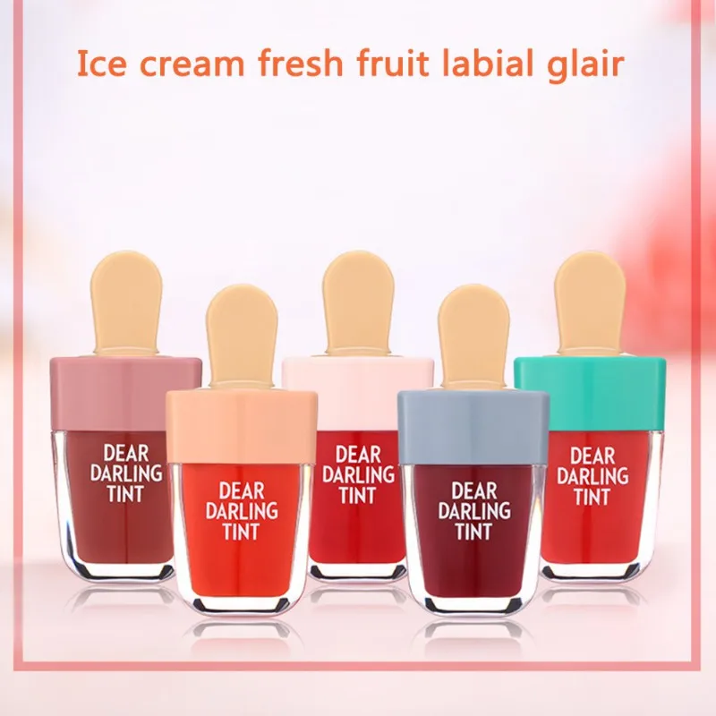 

ice cream Lip Tint Moisturizer Shimmer Lip Gloss Long Lasting Red Liquid Matte Lipstick Korean Style Cosmetics