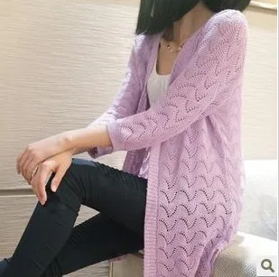 Новое поступление, модные весенне-летние корейские стильные женские свитера с v-образным вырезом и длинным рукавом, дышащие тонкие кардиганы 8111