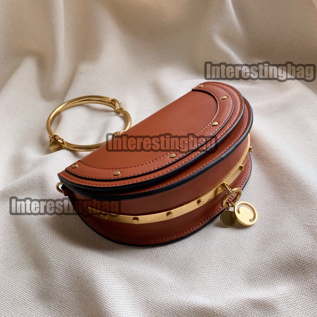 INTERESTINGBAG 2019 Luxury Handbags Women Bags Designer Leather Ring Half Moon Messenger Shoulder Bags Crossbody Bag For Women INTERESTINGBAG 2019 Luxury Handbags Women Bags Designer Leather Ring Half Moon Messenger Shoulder Bags Crossbody Bag For Women