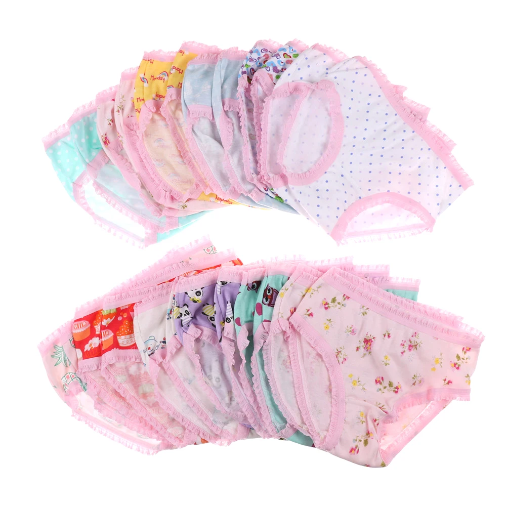 

1Pcs/lot Cartoon Soft Girls Baby Girls Underwear Teenage Printed Children Briefs Baby Panties Bow Teenage Children Cloth Kids