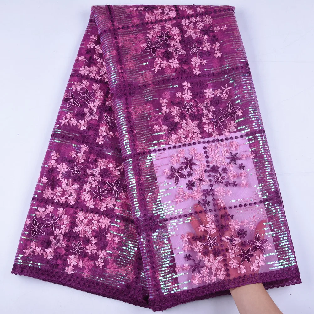 

Hot Sale 2019 High Quality African Lace Fabric With Sequins French Net Laces Fabrics Cotton French Nigerian Lace For Dress 1660
