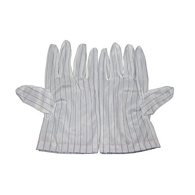 1 пара ESD для ремонта bga Паяльные рабочие противоскользящие антистатические противоскользящие белые перчатки Новая полиэфирная перчатка
