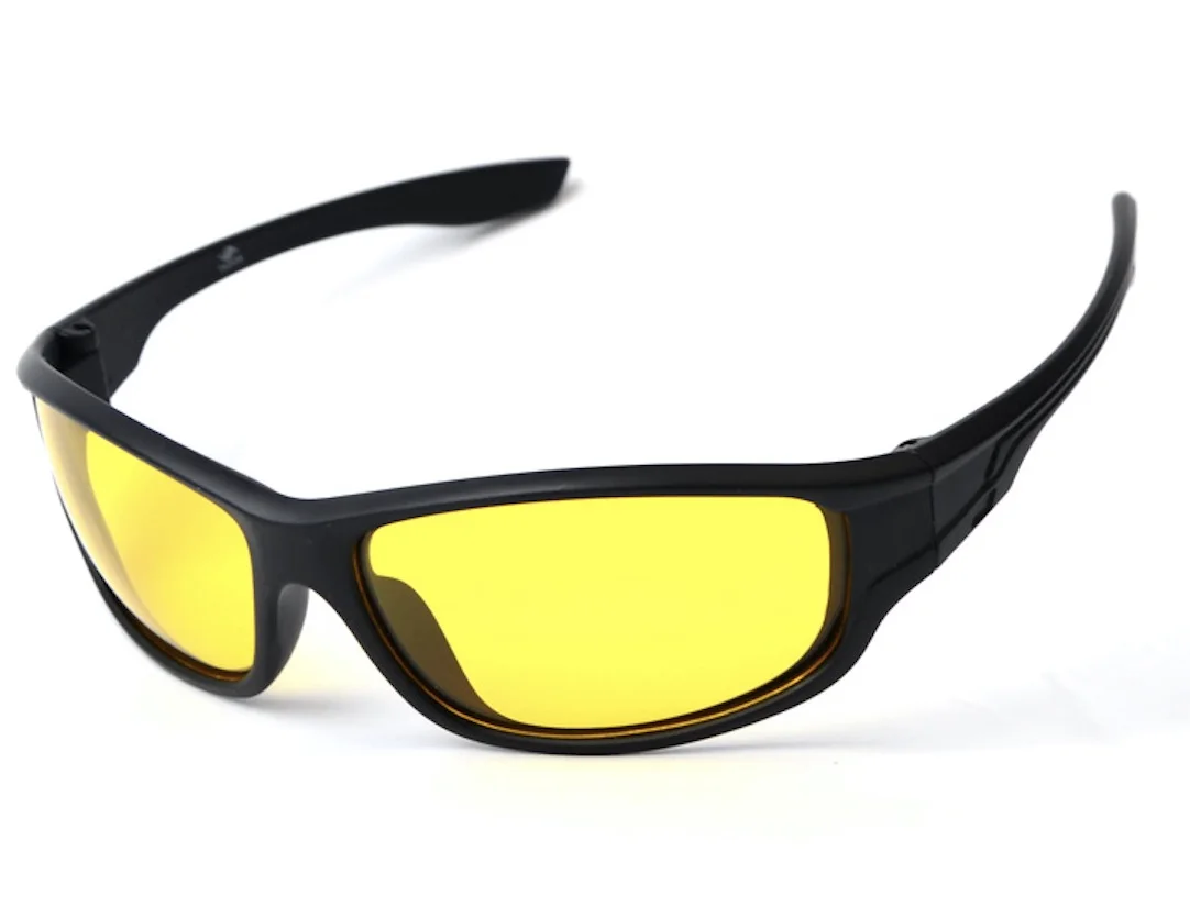 Продвижение ночного видения очки с желтыми стеклами черная оправа антибликовые мужские солнцезащитные очки для вождения женские очки водителя уличные очки - Цвет линз: 5101matte black