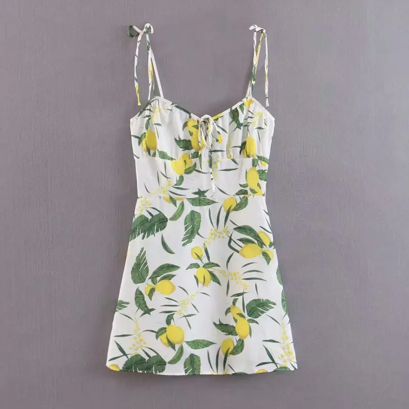 

Summer Sling Dress Women Bohemian Printed Sleeveless Dress Women Elegant Casual Keen-Length Dress A-Line Beach Sundress