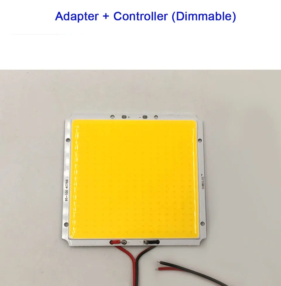 10095mm Dimmable LED Panel Lamp 50W COB Light Bulb with Dimmer Controller 12V 220V Lighting for Indoor Outdoor Car Lights DIY (7)