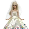 NK One Set Princess Doll Dress Similar Fairy Tale Cinderella Wedding Dress +Veil Party Outfit For Barbie Doll Best Girls' Gift ► Photo 2/2