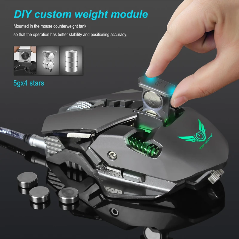 

Professional 3200DPI USB Wired Competitive Gaming Mouse 7 Programmable Buttons Mechanical Macro Definition Programming Game Mice