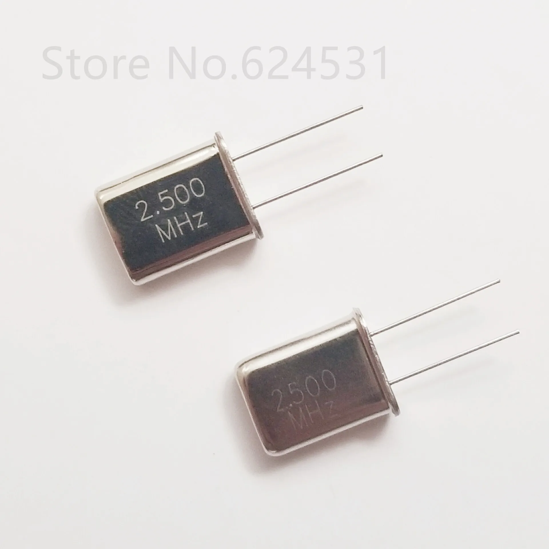 10pcs 49U кварцевый кристаллический осциллятор 2 5 M MHZ HC-49U in-line crystal резонатор с двумя