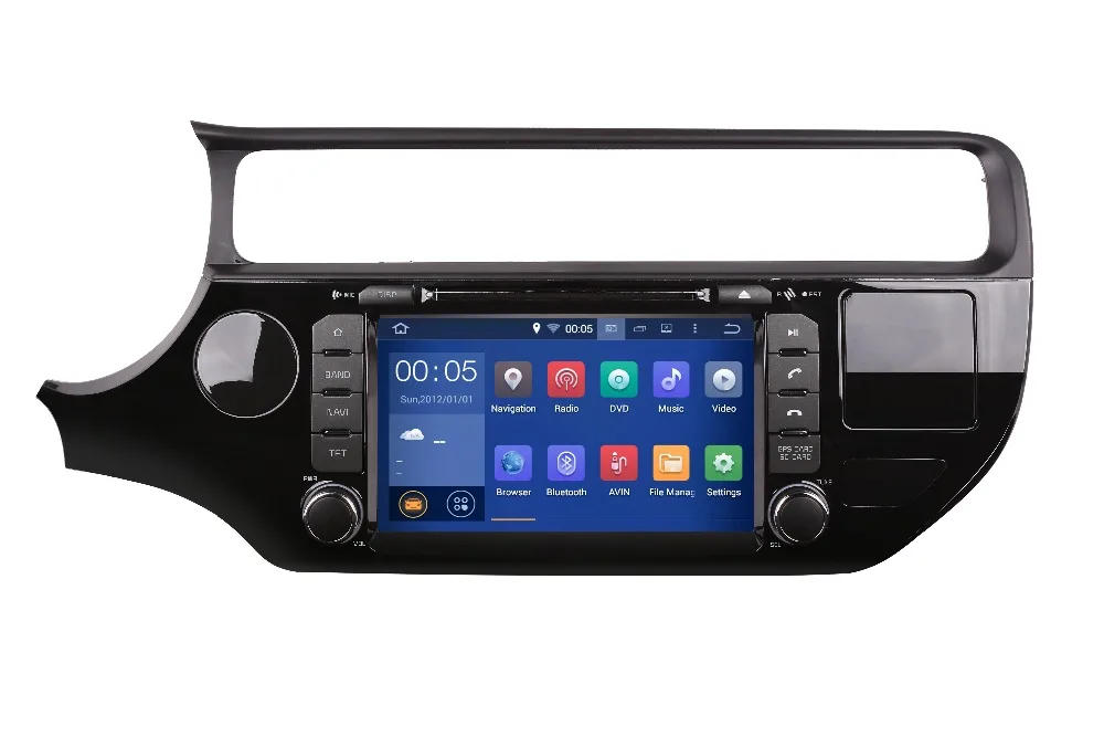 Cheap GIFTS ROM 16G Quad Core Android 7.1 Fit Kia RIO 2015 2016 2017 CAR DVD PLAYER Multimedia Navigation DVD GPS STEREO RADIO VEDIO 1