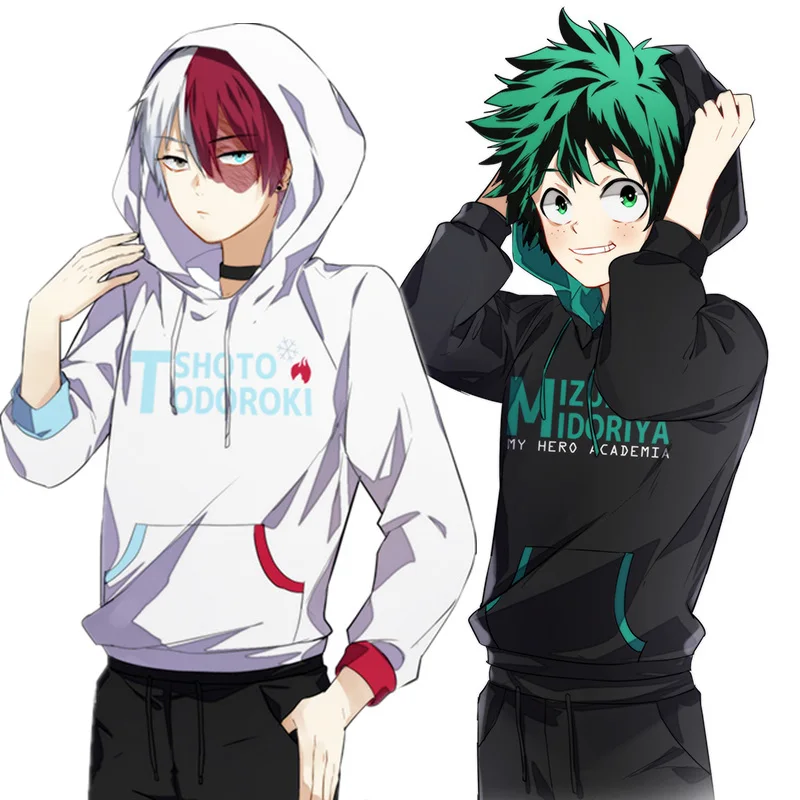 Аниме «My Hero Academy Midoriya izku Todoroki»; костюм для косплея; унисекс; консервативный стиль; хлопковые толстовки; пальто на молнии с рукавами; толстовки