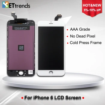 

5PCS/LOT A grade No Dead Pixel LCD For iPhone 6 LCD 4.7 display with Touch Screen Digitizer Assembly Replacement DHL free Ship