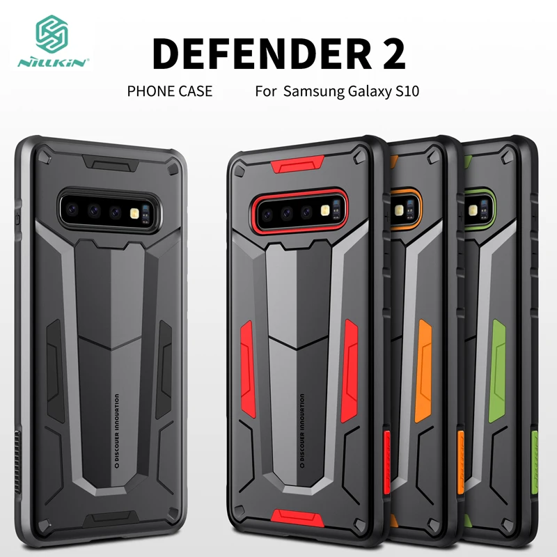 

New 2019 For Samsung Galaxy s10 Cover Rugged Armor Plastic Dual Armor Stand Case Hight PC+TPU Cover For Samsung Galaxy s10