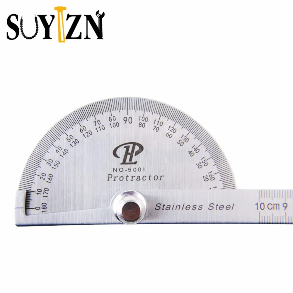 1 Pcs Angle Ruler Protractor Stainless Steel Ruler With