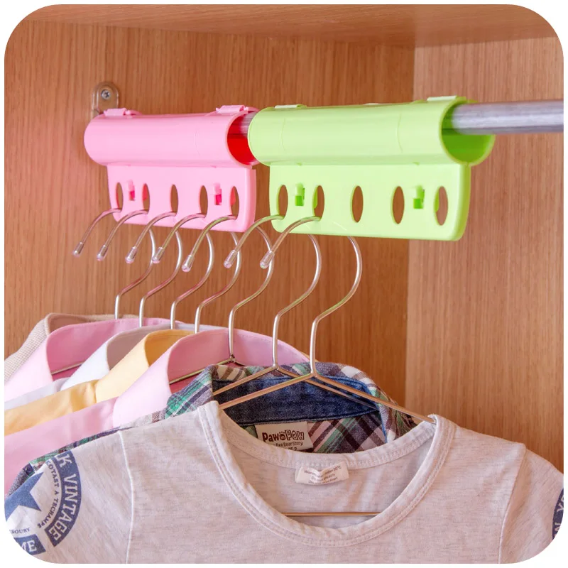 1PC Creative Plastic Durable Fixed Round Clothes Hanger 5 ...