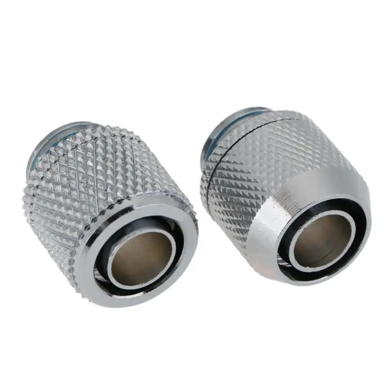 

G1/4 External Fitting Thread point flat double pagoda Soft Tube Connector for 9.5 X 12.7 mm PC Water Cooling System Tube