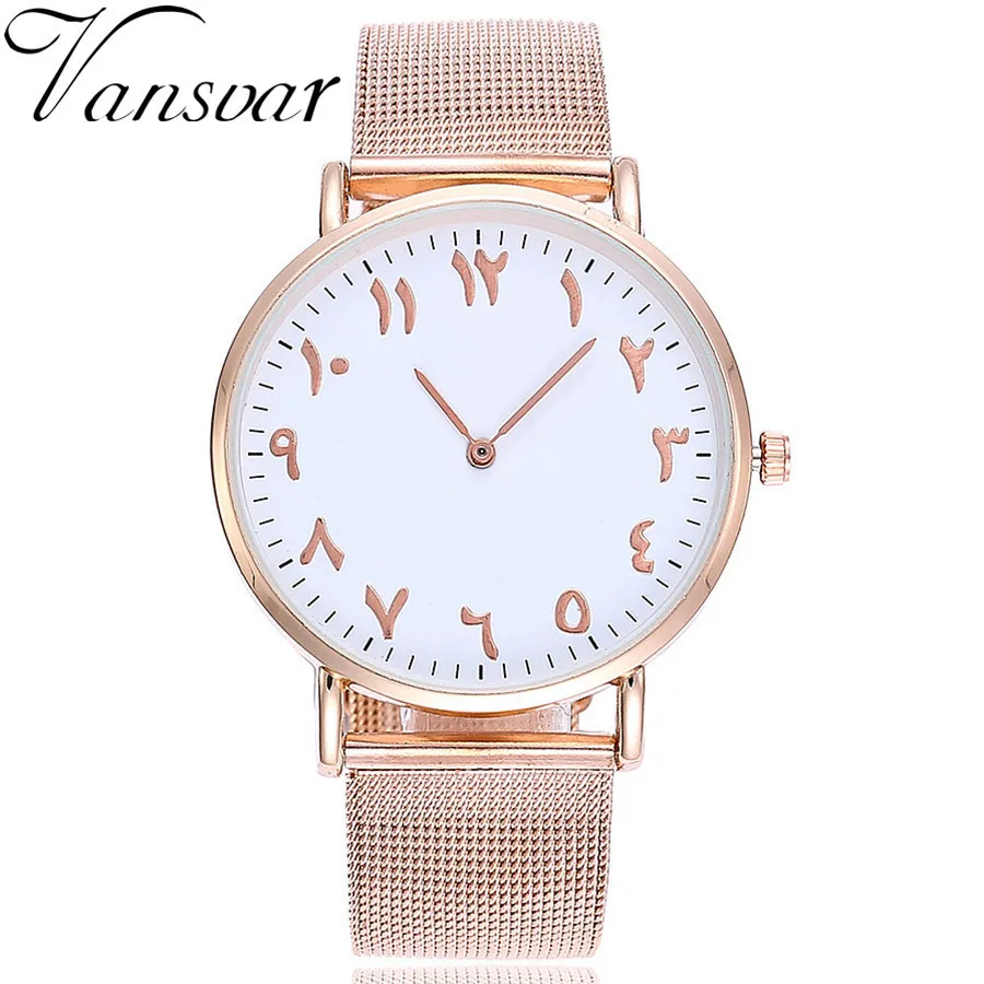 

Fashion Quartz Watch Arabic Numbers Style Women Watches Luxury Famous Brand Stainless Steel Wrist Watch Bracelets Clock Relogio