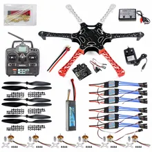 JMT DIY Drone Kit Hex Rotor Hexa Copter RTF W/ F550 Flame Wheel Kit + KK 2.3 Controller + ESC Motor Weld&debug Battery TX RX Pro