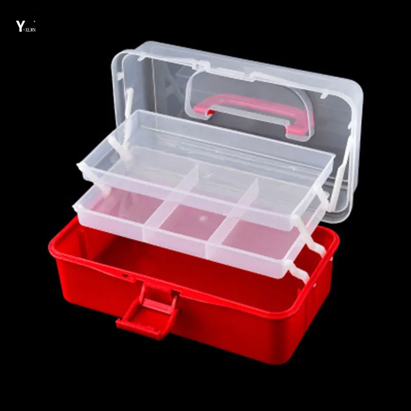 

Y-XLWN Nail jewelry storage box Red storage box jewelry tool storage box finishing storage
