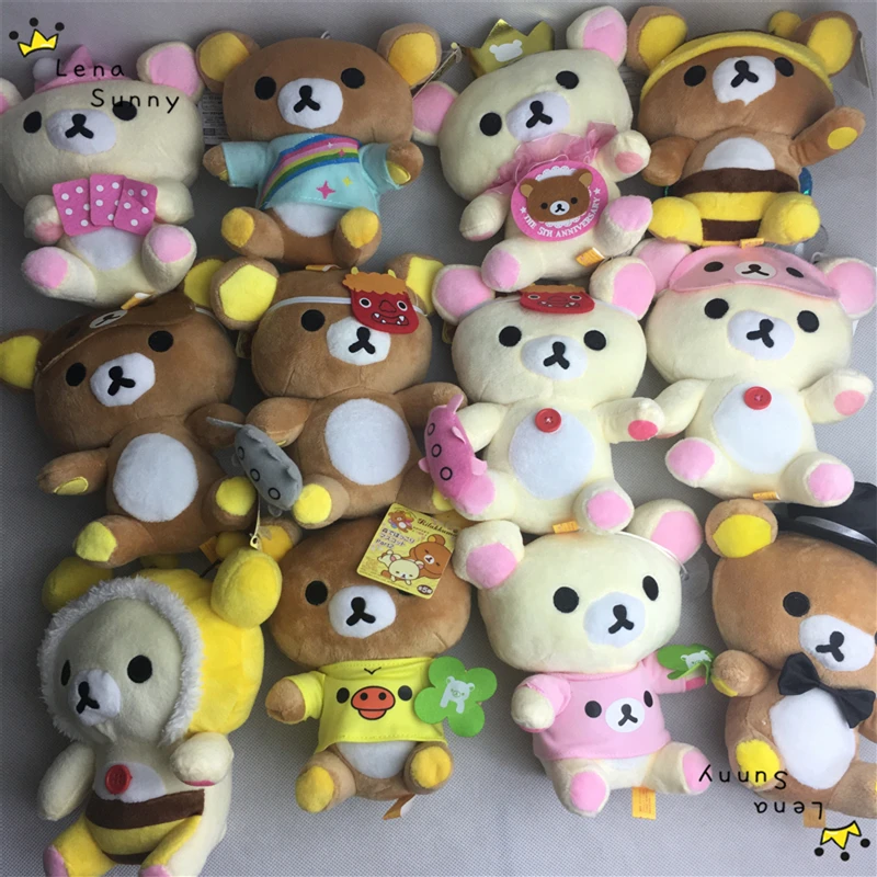 2 шт./лот случайные стили Медведь Rilakkuma плюшевый игрушка