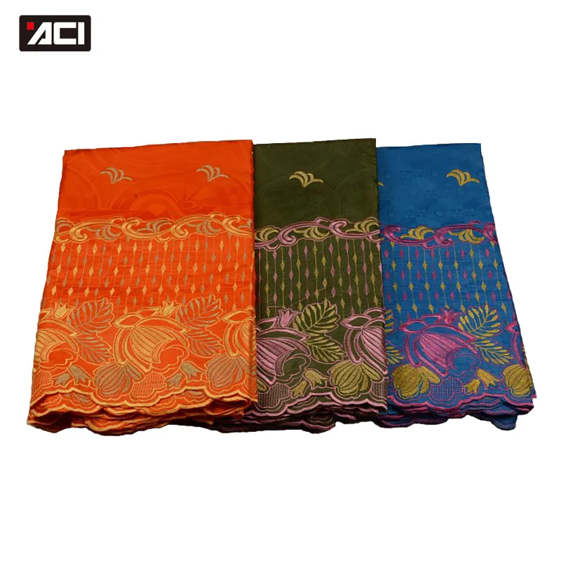 

ACI Cheaper Bazin Riche African Lace Fabric 5 Yards In Stock Guinea Brocade High Quality African Dress Damask Jacquard Fabric